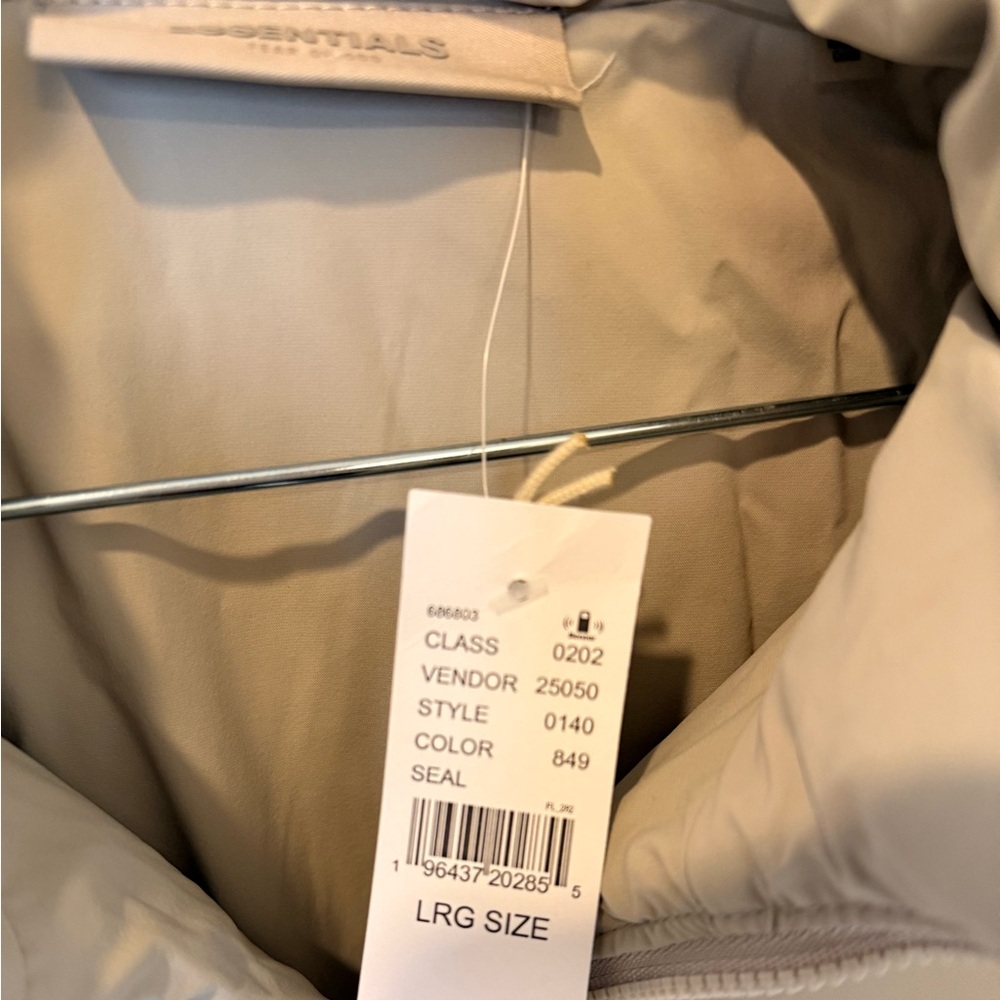 FEAR OF GOD ‎ High-Neck Puffer Jacket, Seal, Size L - Picture 9 of 9